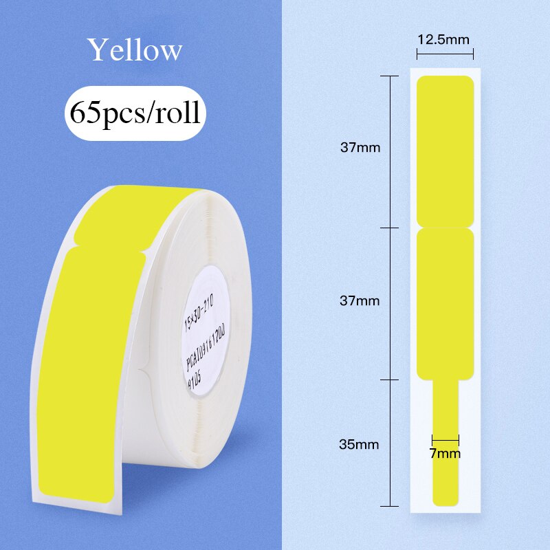 Niimbot D11 Label Printer P-type Label Paper Cable Printing Sticker for Communication Machine Room Network Cable Thermal Labels: Yellow