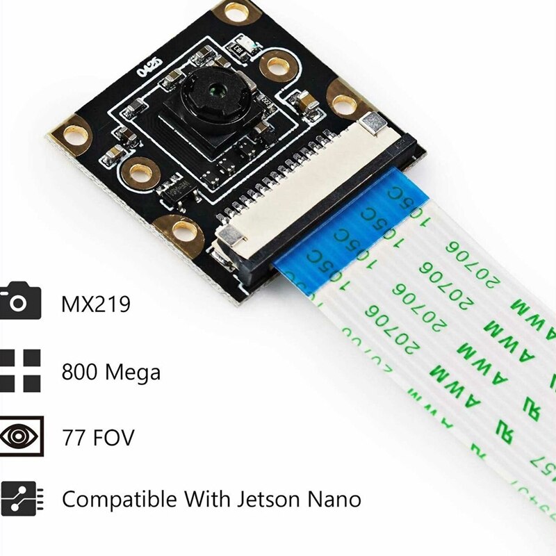 8MP Camera Module IMX219 for Jetson Nano 77 Degree FOV 3280 x 2464 Camera with 15 cm Flexible Flat Cable