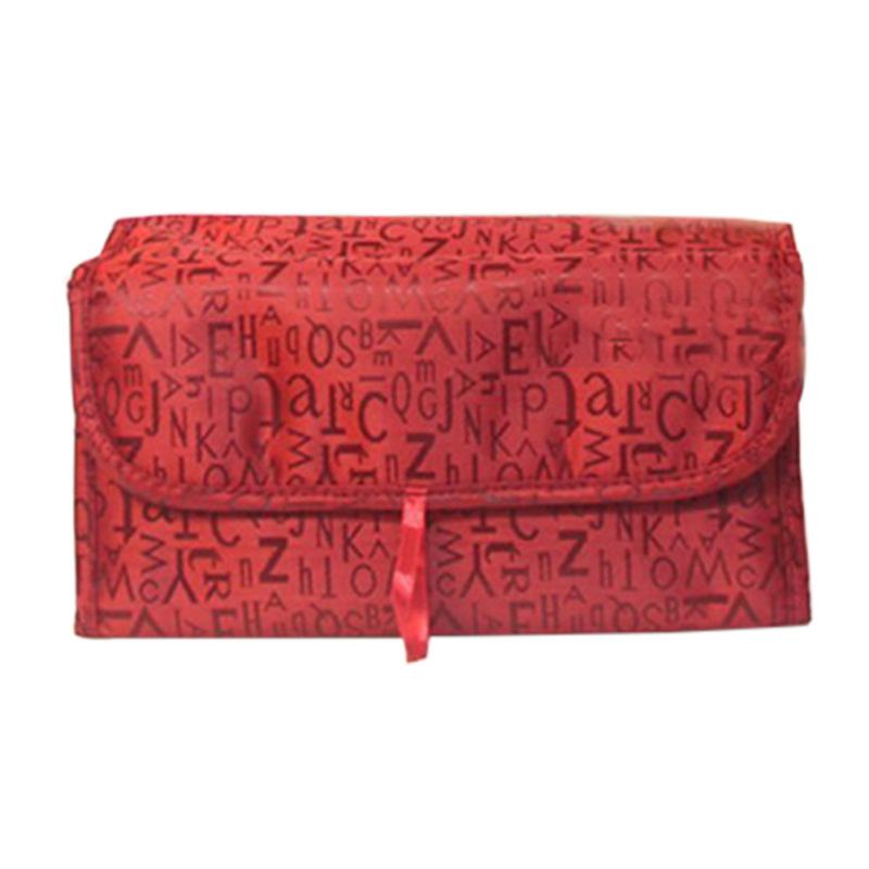 Travel Roll-up Cosmetic Makeup Case Foldable Organizer Pouch Hanging Toiletry Wash Bag Storage Bags 4 zipper compartment