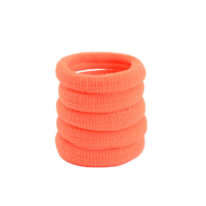 10 stks/partij Haaraccessoires Meisjes Kids Candy Kleur Elastische Haarbanden De Paardenstaart Houder Rubber Band Boutique Haar Tie 13 kleuren: 9 Coral
