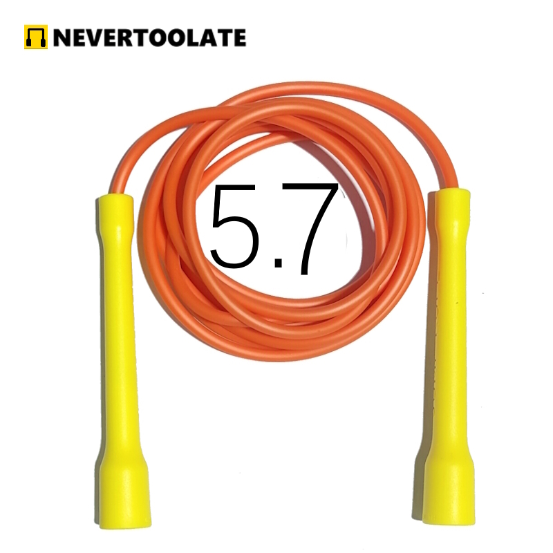 Langer CC-Griff, 15 cm, robust, bruchsicher, leicht zu halten, weiches PVC-Springseil für Anfänger, zum Überspringen, Freistil, Elevaten, Beuteln, Fitness