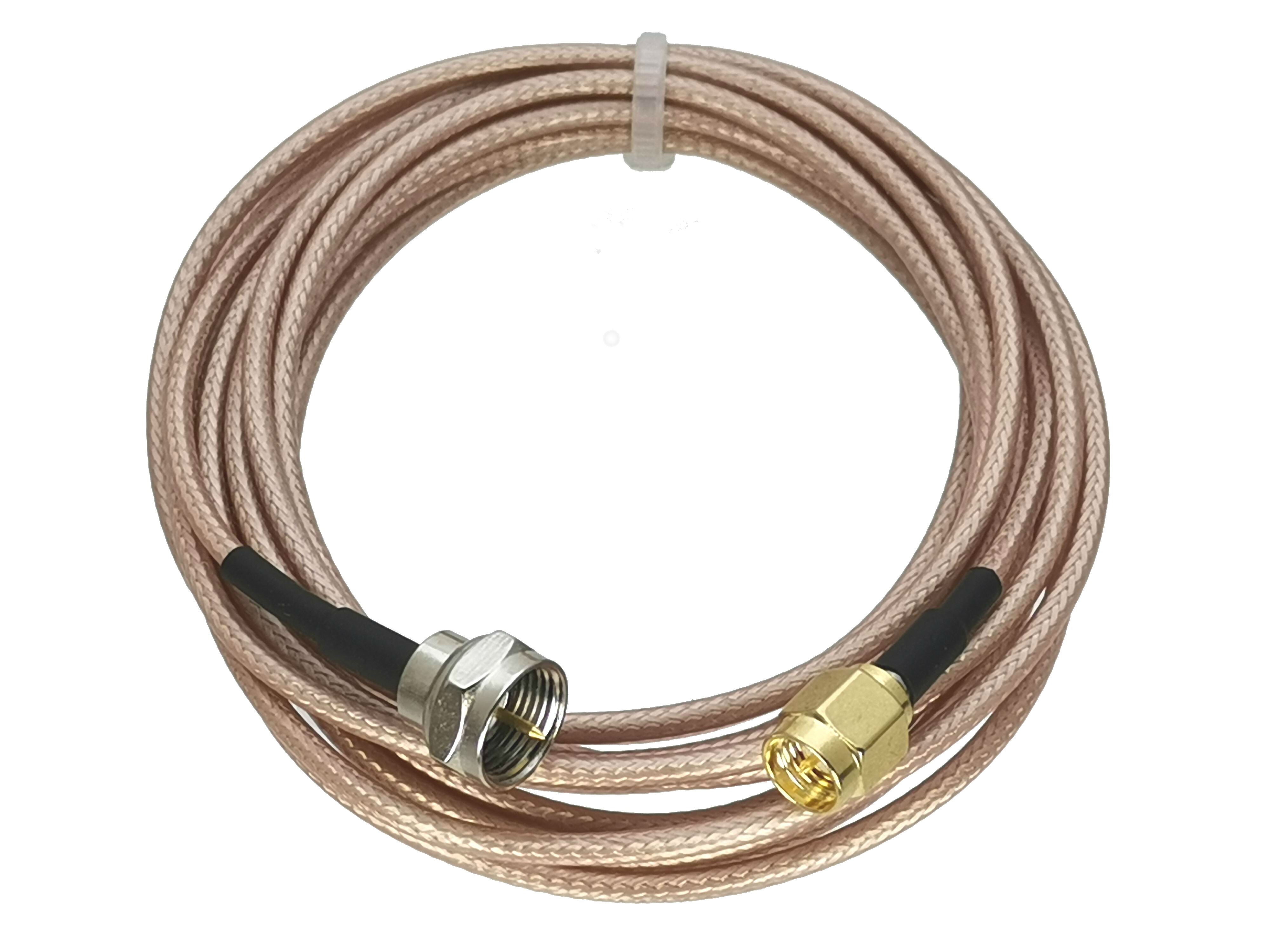 RG316 F TV plug pin to SMA male plug pin Straight Jumper pigtail Cable 4inch~10FT
