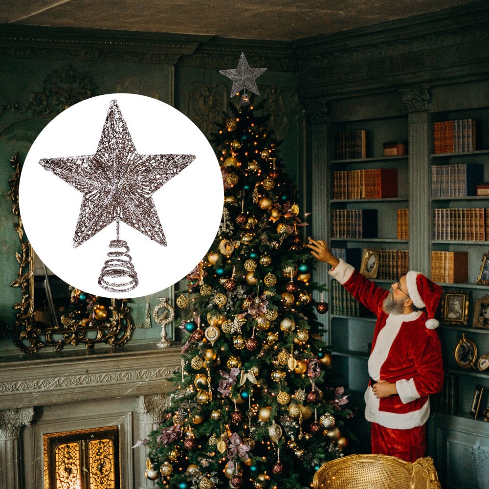1pc kerstboomstertoppers, decoratiebenodigdheden voor kerstboomversiering