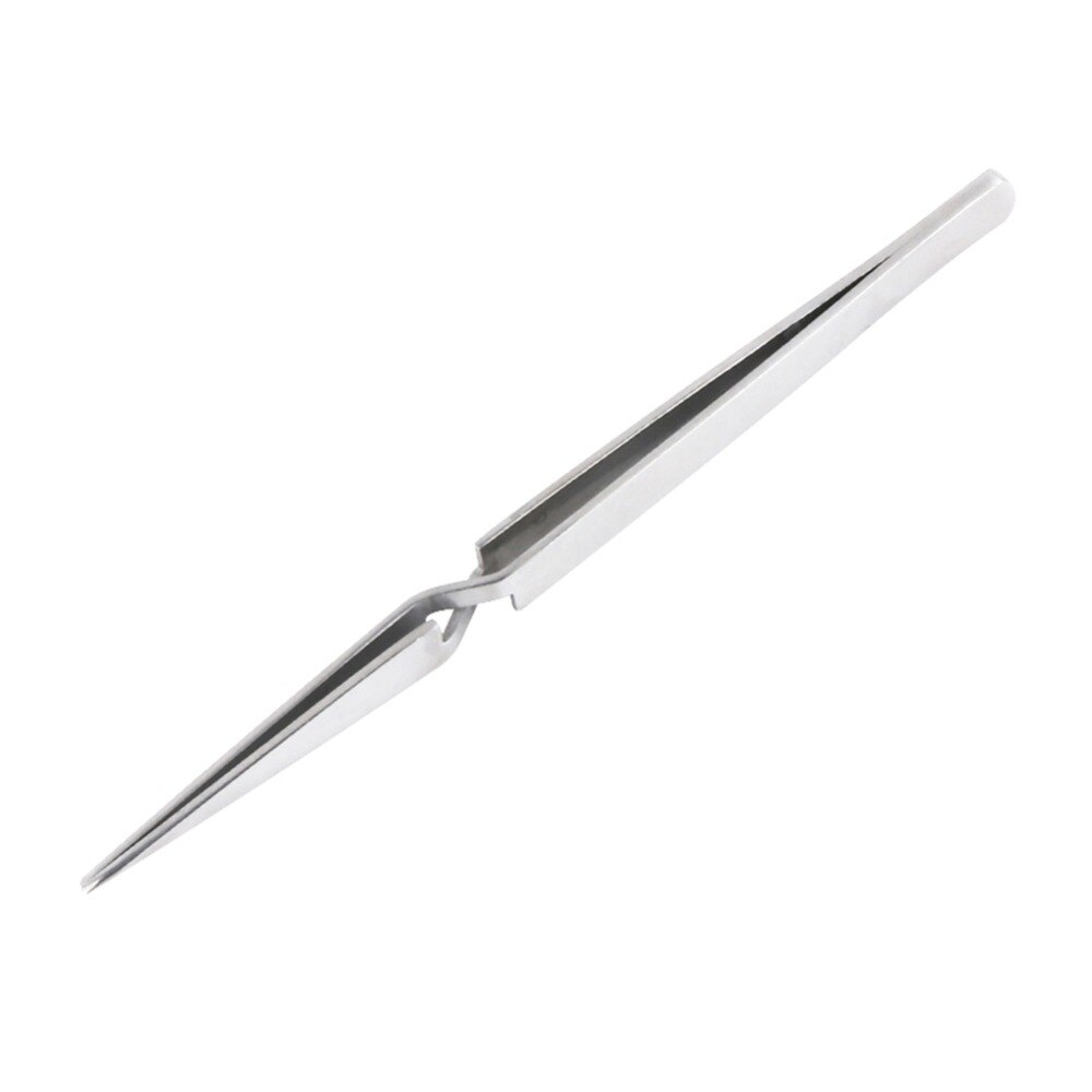 FIXFANS 120mm Cross Lock Stainless Steel Precision Tweezers Reverse Action Tweezers Mobile Phone Repair Maintenance Hand Tools