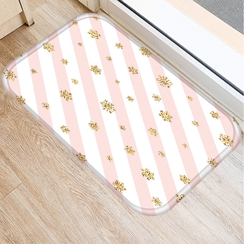 Pink fjer skridsikker dørmåtte køkken indgangsdør måtte ruskind fløjl tæppe dørmåtte farverig indendørs gulvmåtter tæppe 48253: 2dd-48253-007