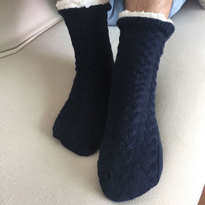 Tøfler menn vinter hjemme tøfler innendørs gulvsokker sko voksne varme tykkere pluss furry slides myke tøfler hommes chaussures