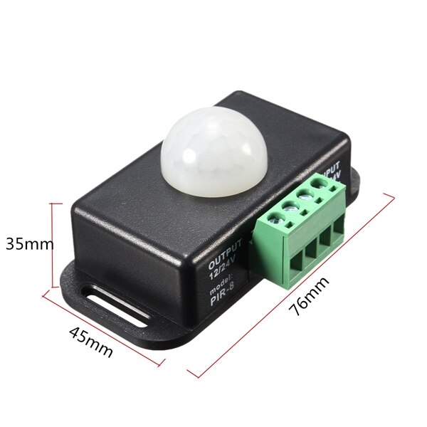 Dc 12-24 v mini infrarød pir bevægelsessensor switch detektor til belysning lys