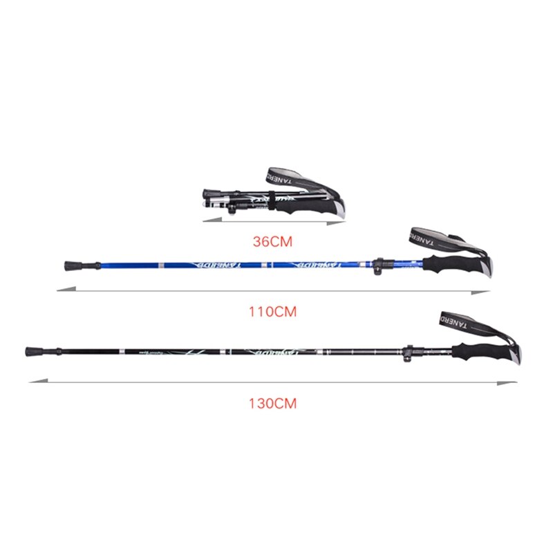 Trekking Poles, Aluminum Alloy Folding, Ultra-light And Ultra-short Telescopic Outdoor Handrails, Hiking Sticks, 5 Sections