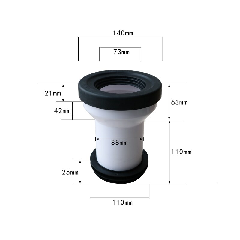 Toilet Drain PVC Plastic Flange Sealing ring Round Pipe Adapter Remodeling Plumbing Drainage Go water Connector