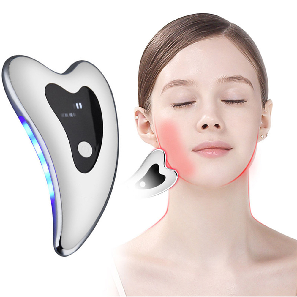 Masajeadores faciales raspado de la piel para estiramiento Facial cuidado antiarrugas doble barbilla eliminar el cuello masaje eléctrico herramienta de cuidado de la piel