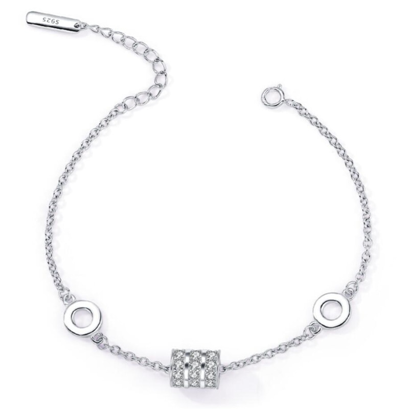 Sole Memory Good Luck Beads Simple Exquisite Personality Romantic 925 Sterling Silver Female Resizable Bracelets SBR237