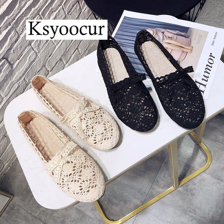 Brand Ksyoocur Ladies Flat Shoes Casual Women Shoes Comfortable Round Toe Flat Shoes Spring/summer Women Shoes X01