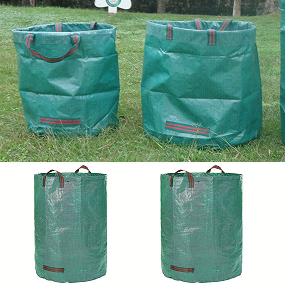 3pcs Container Heavy Duty Storage Rubbish Reusable Yard With Handles Leaf Waterproof Garden Waste Bag Large Capacity Cleaning