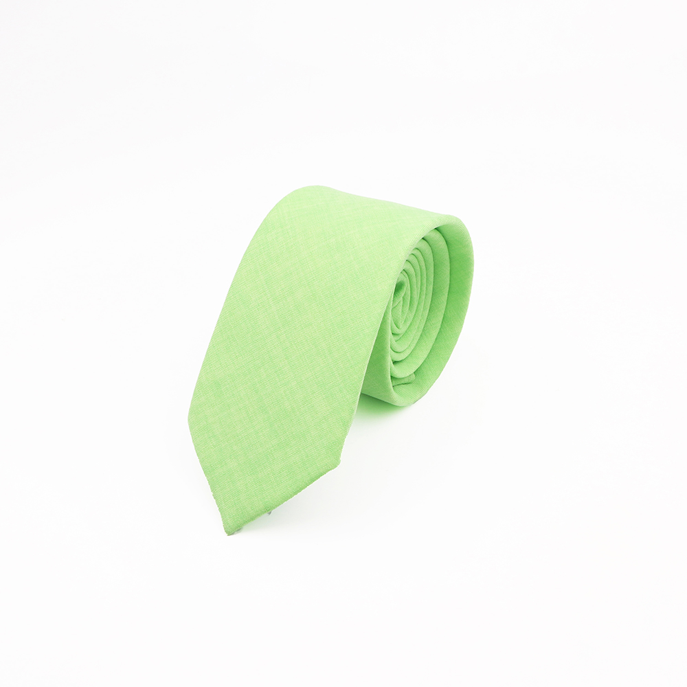 Nueva corbata de algodón de Color sólido verde salvia rosa azul naranja 6,5 cm camisa ajustada para de boda traje corbata accesorio: Lavanda