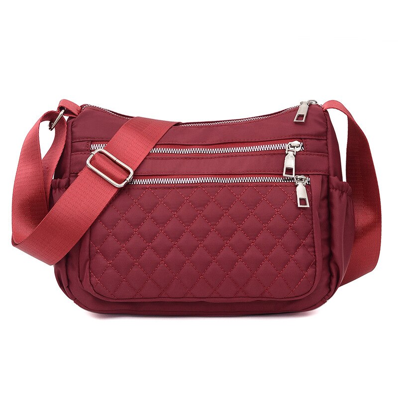 Bolso femenino de lona de un solo hombro, bolsa de dumplings de gran capacidad, bolso de tela grande Diagonal de ocio, bolso cruzado: red