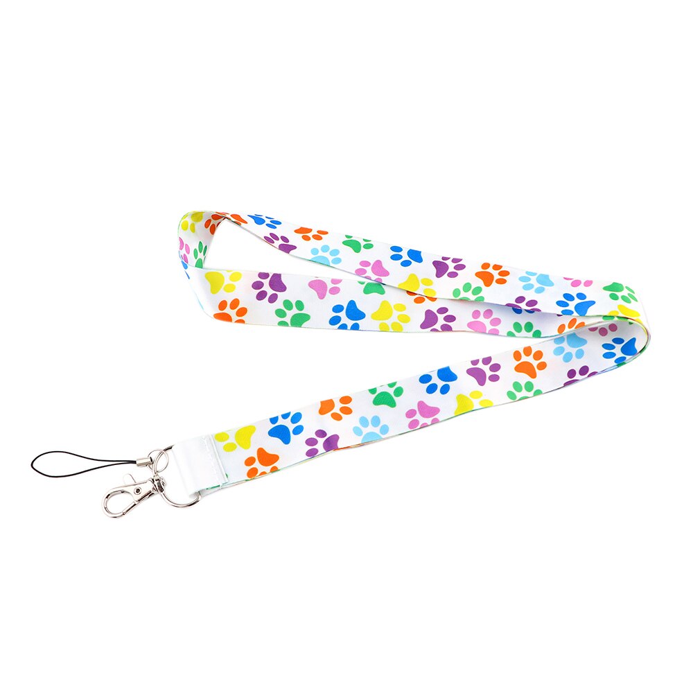 YA126 Hond Poot Card Cover Met Lanyard Hang Touw Keycord Usb Id-kaart Badge Holder Sleutelhanger Diy Lanyards: 4