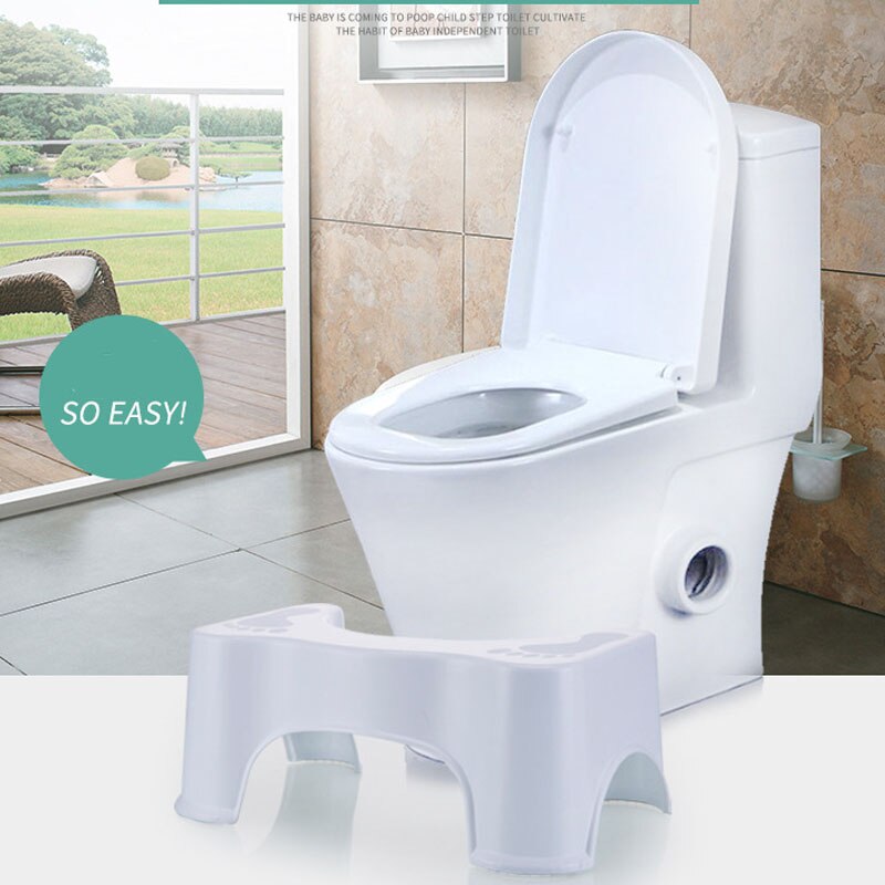 U-formet huk toiletskammel skridsikker pude badeværelse hjælper hjælper fodsæde lindrer forstoppelse bunker 39 x 22.5 x 17cm