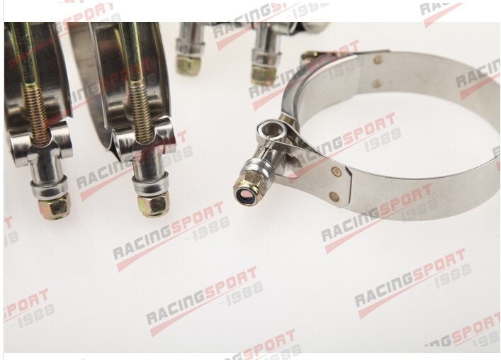 6 STKS 3 "inch 79/87mm Turbo Pijp Slang Koppeling T-bout Klem klemmen Rvs