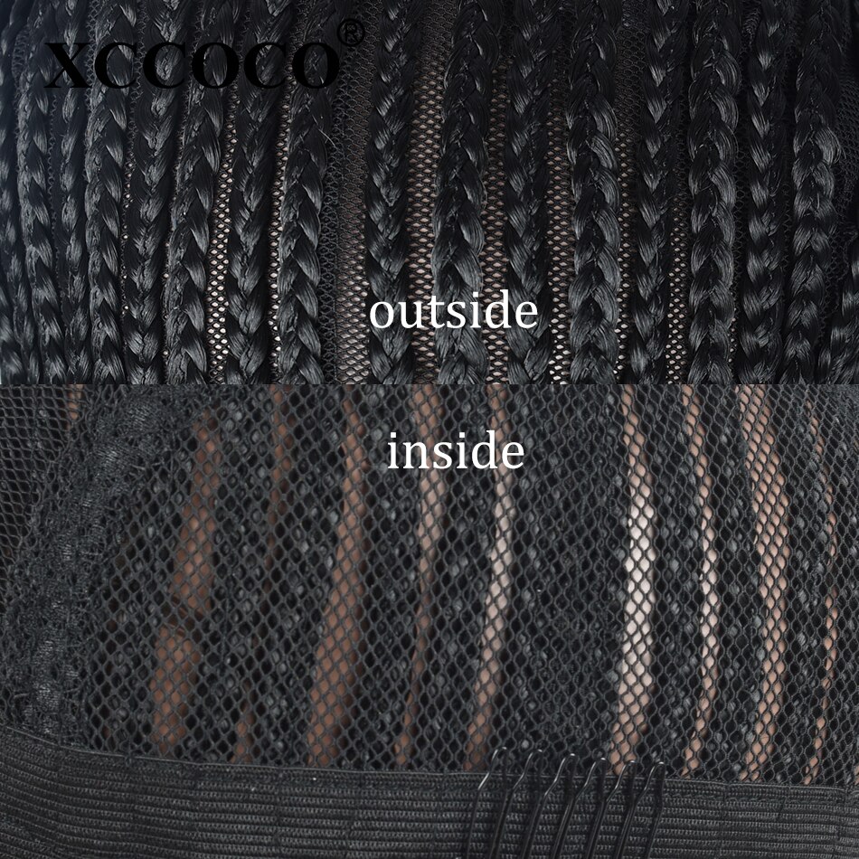 XCCOCO Black Cornrow Wig Caps For Making Wigs Net 6PCS Braided Wig Cap Weaving Lace Cap For Chrochet Braids Weaving Caps