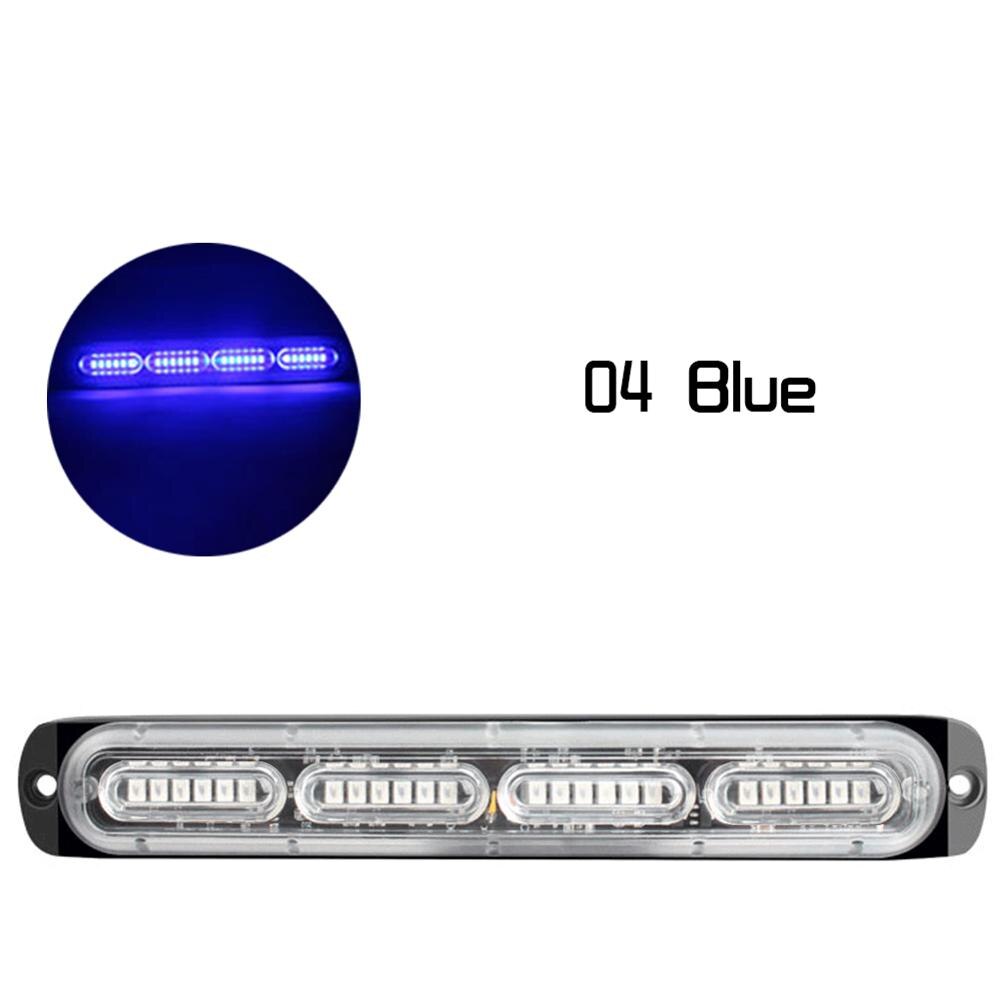 Auto 24 led bar strobo valot vilkku fso auto salama poliisi vilkku stroboskoopit stroboskooppi valo poliisi led valo vilkkuvalo: Sininen