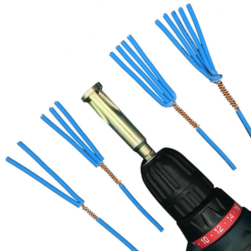 Electrical Twist Wire Tool 2.5-4 Square Hole Electrician Universal Automatic Twisting Wire Stripping Doubling Machine Connector