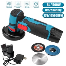 12V Mini Brushless Angle Grinder 500W 19500Rpm Rechargeable Battery Cordless Polishing Machine Diamond Cutting Grinder Tools