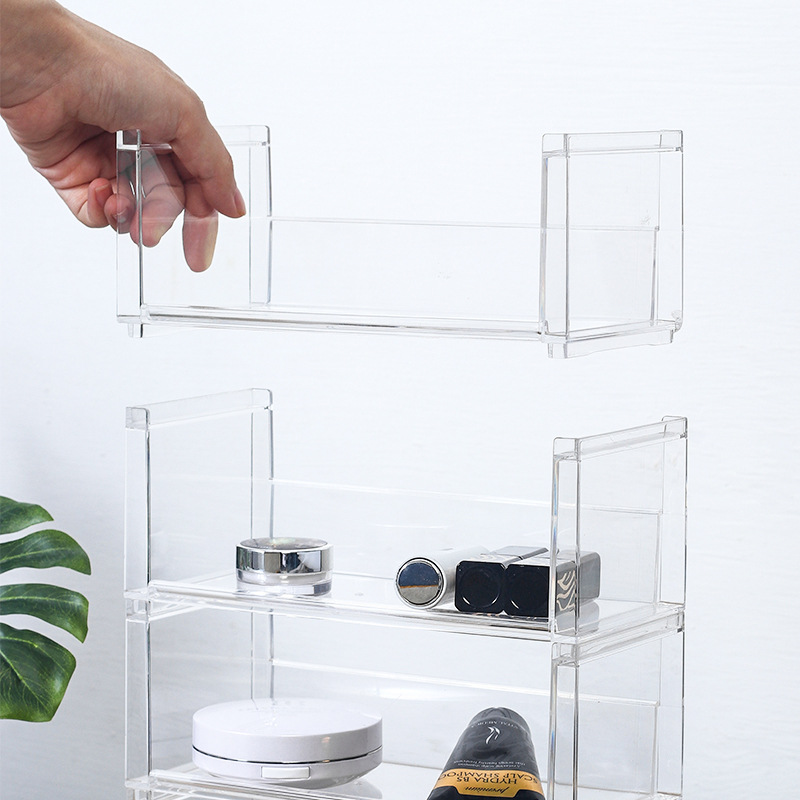 Wyczyść witryna na kosmetyki robić makijażu stojak na lakier robić paznokci perfumy etui na szminki łazienka Organizer na biurko przechowywanie kosmetyków stojak