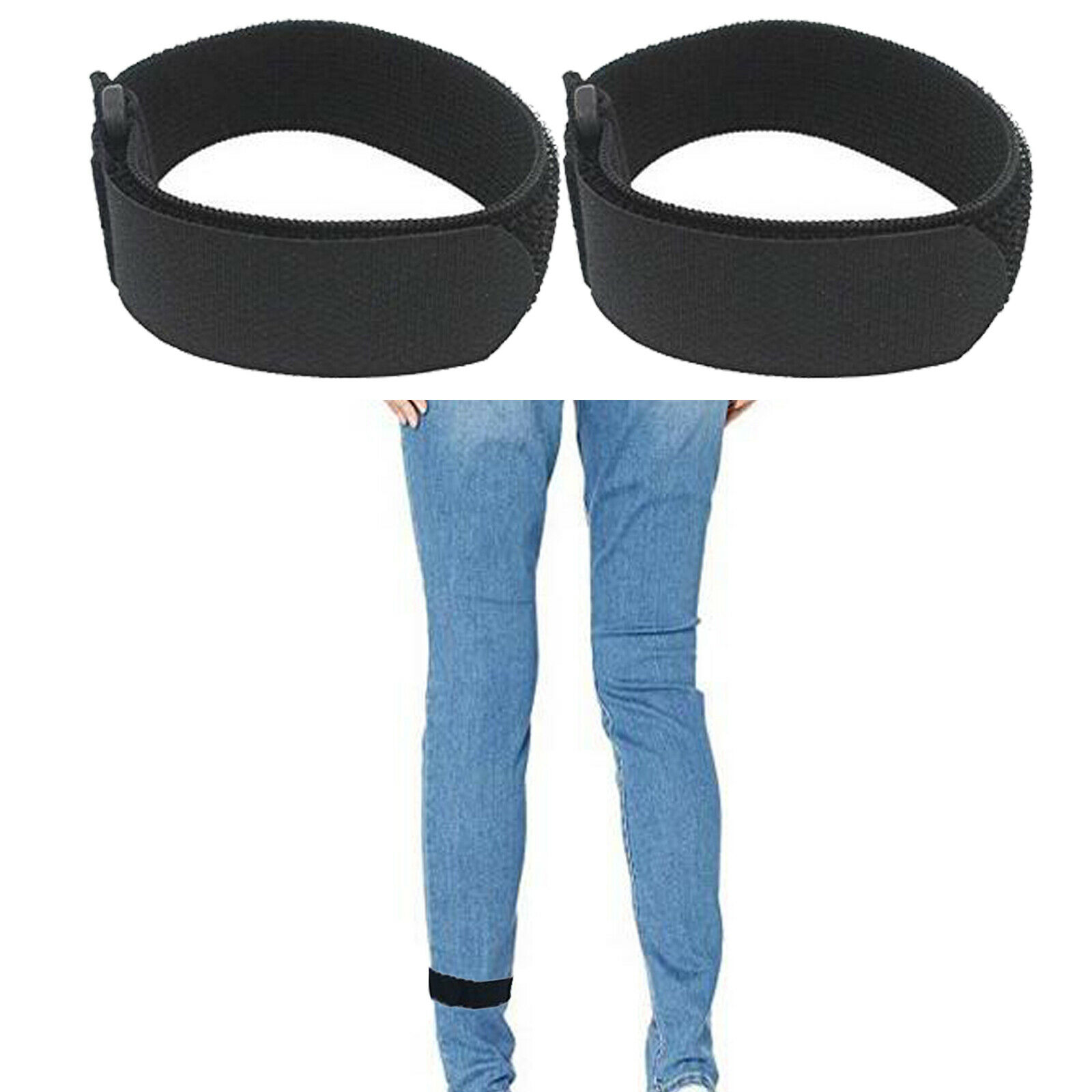 2x Elastic Adjustable Women's Boot Straps Pant Clips Straps Leg Straps