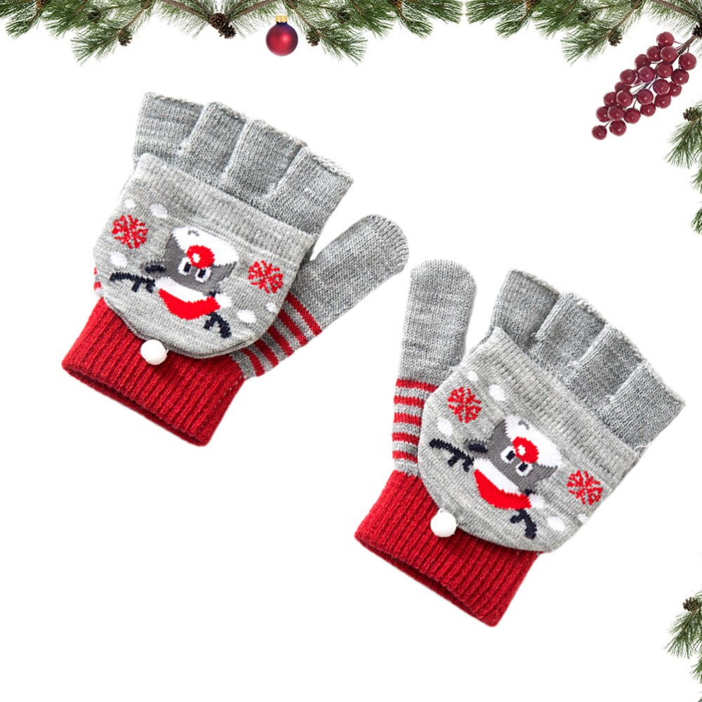 Guantes de invierno adorables para niños, a prueba de viento, para invierno, 1 par