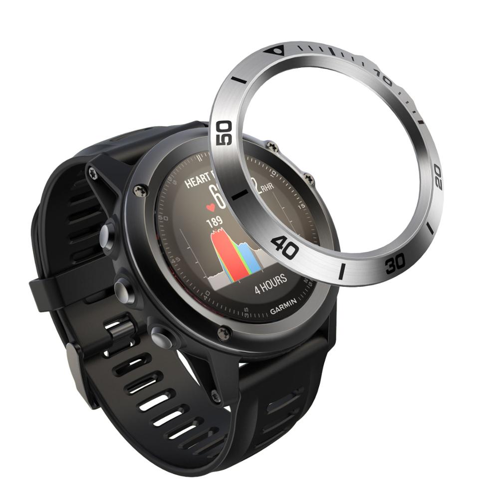 For Garmin fenix 3 Case For fenix 3 HR sports style Bezel Ring Styling Case Adhesive Cover Protection Bezels: Silver / For Garmin fenix 3