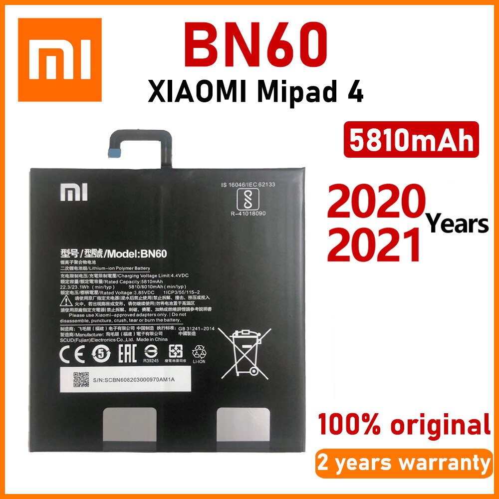 100% Originele 5810Mah Xiao Mi BN60 Tablet Batteri... – Grandado
