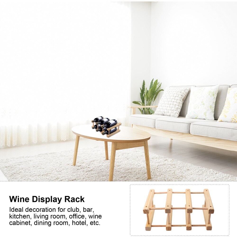 1Pc Wine Rack Solid Wood Modern Wine Organizer Wine Bottle Holders Red Wine Racks for Cellar
