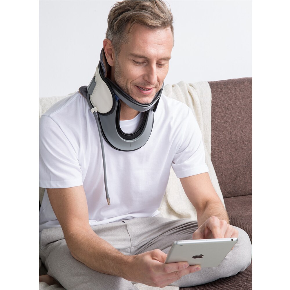 LEAMAI – collier Cervical gonflable, Traction du cou, Support, oreiller de Massage, soulagement de la douleur, relaxation, soins de santé