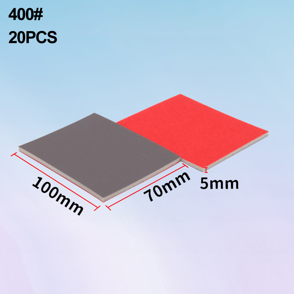 20 Pcs Grit Sanding Sponge Pad Set 180, 320, 400, 600, 800, 1200, 2000, 2500 Grit Flexible Sanding Pad For Polishing Tool: Orange