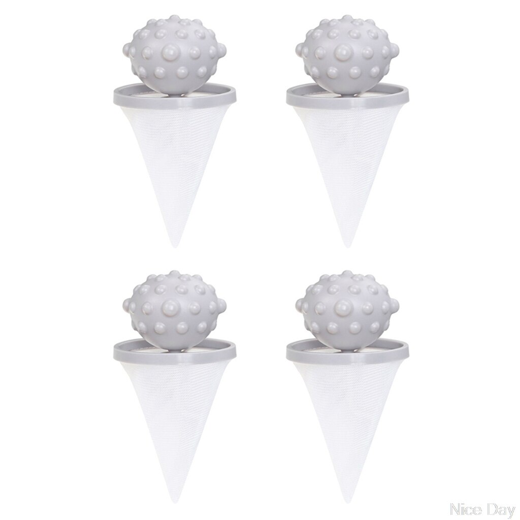 Washing Machine Hair Removal Catcher Floating Mesh Net Pouch Debris Collector: Gray