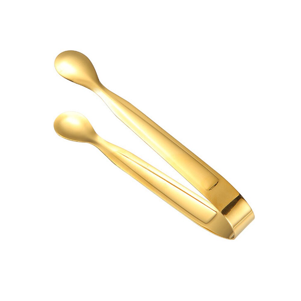 Mini pinzas para azúcar pinzas pequeñas para hielo accesorios de cocina para Bar pinzas para servir hielo Clip Cube pinzas para azúcar para té Café Bar utensilios: Plata
