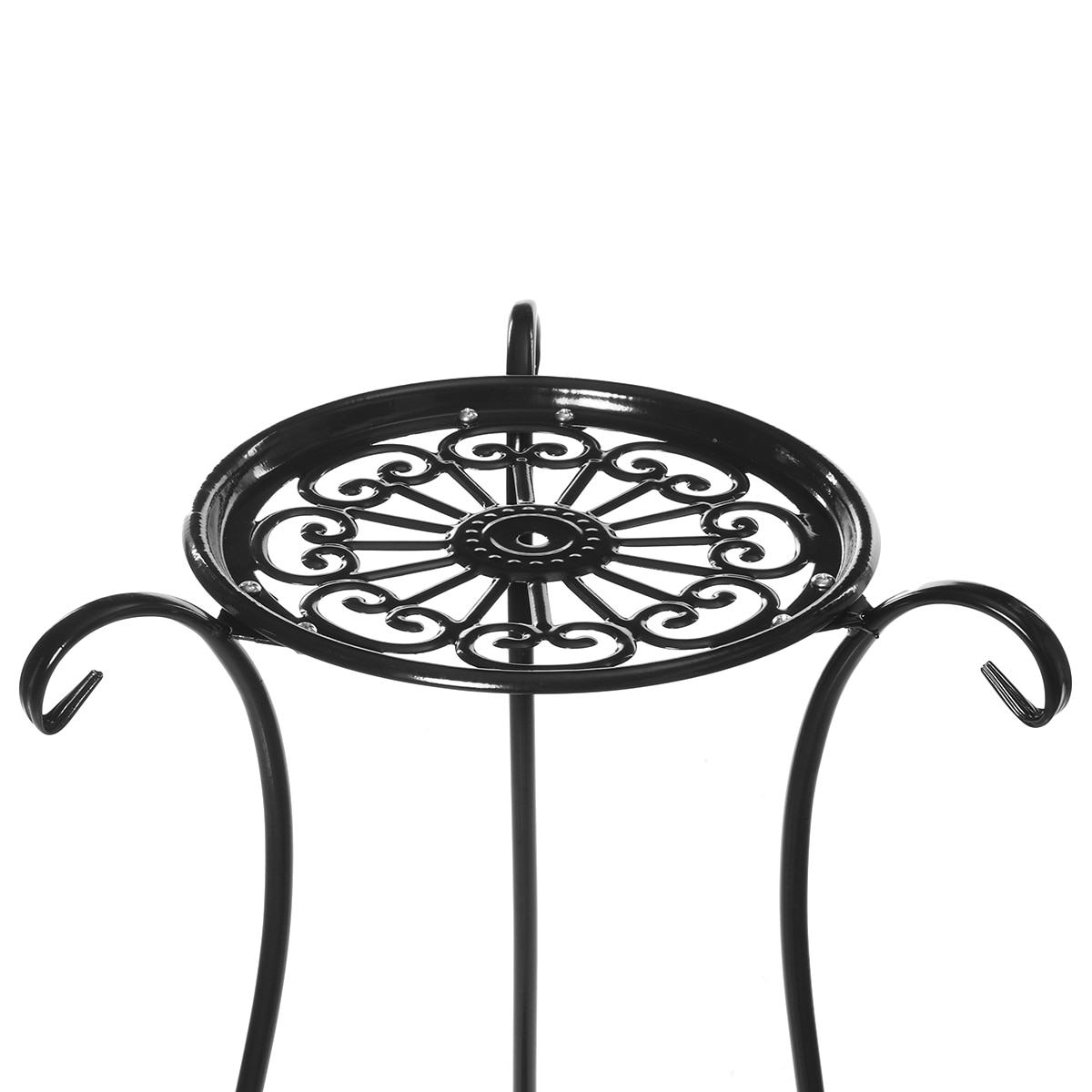 Soporte de maceta de hierro forjado cm 30x30x75 para flores, verde carnoso, soporte redondo para macetas, estante de la decoración para el hogar