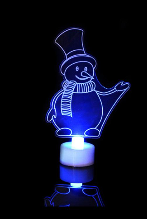 Natale ah CONDOTTO LA Luce di Natale Babbo Natale Pupazzo di Neve Luce di Notte del veloce Colorato Acrilico Luce 3d stereo Luce di Notte Complementi Arredo Casa Lampada Regalo di Natale: 04
