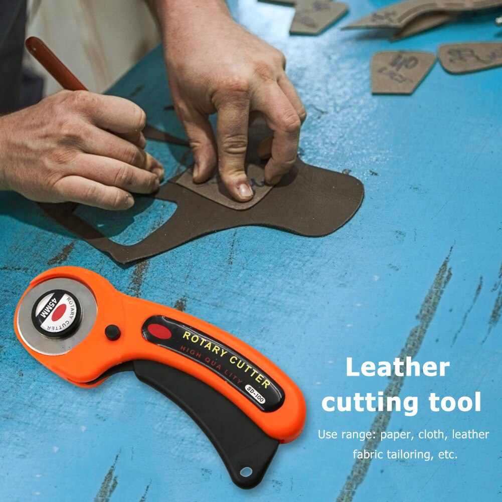 45mm Leather Craft Rotary Cutter Leather Cutting Tool Fabric Cutter Circular Blade DIY Patchwork Sewing Quilting Cutting Tool 8
