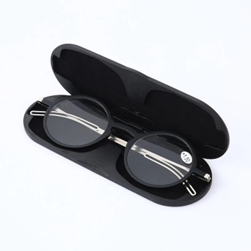 Lichte Leesbril Ultradunne Portable Ver Zicht Brillen Anti-Blue Ray Bril Brillen Met Case Ronde Frame Bril