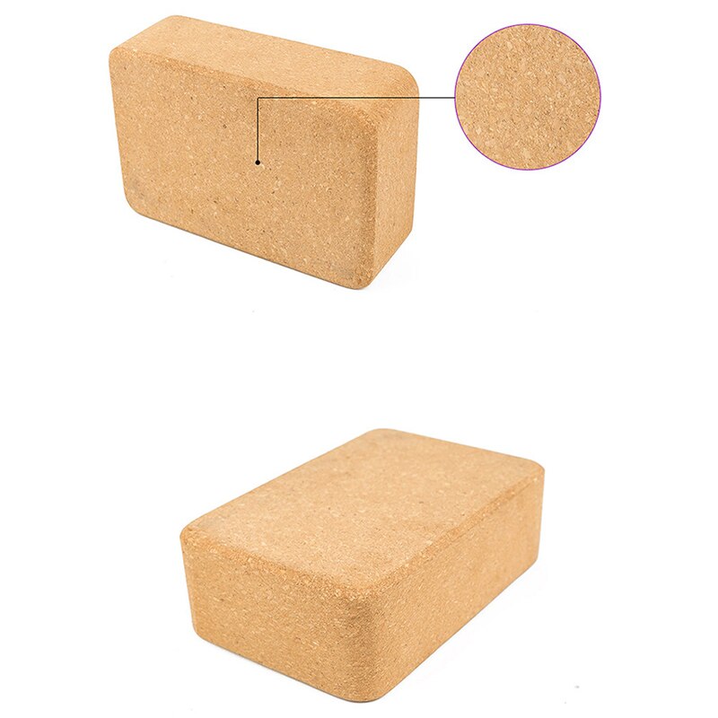 Gym Fitness Cork Wood Yoga Block Brick For Crossfit Exercise Workout Training Bodybuilding Equipment