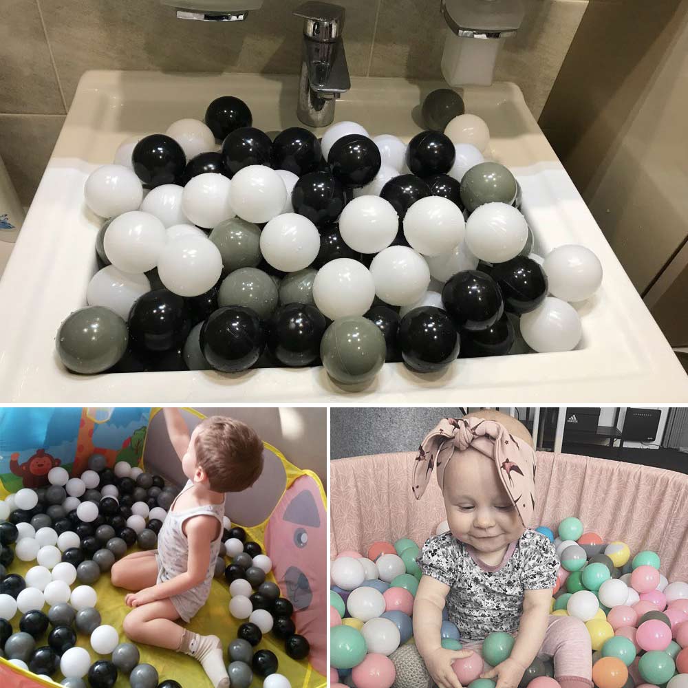 Lote de pelotas de plástico ecológico para piscina de agua, pelota para nado, Juguetes Divertidos para bebés, pelota de aire antiestrés para exterior, 100 unidades