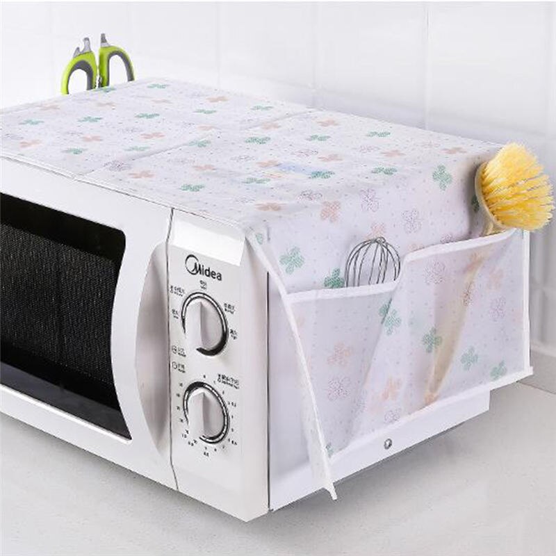Horno microondas de cocina cubierta de polvo impresora impermeable y a prueba de aceite bolsas de almacenamiento a prueba de polvo decorativo organizador de cubiertas de microondas: 1
