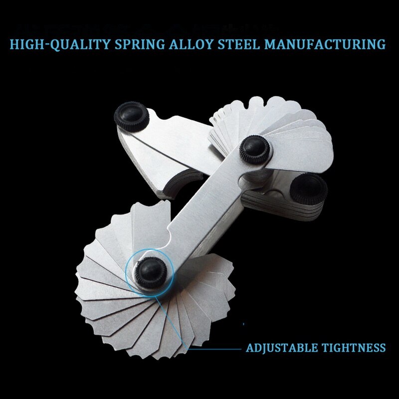 1PCS Radius Gauge Stainless Steel Radius Fillet Dauge Measuring Tool R gauge Model Radius Gauge R Gauge ^_^