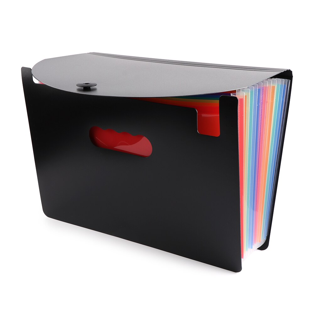 1 Pc Kleurrijke 13 Pocket Expanding File Map Ingedeeld A4 Map Document Houder Organizer Pouch Met Flip Cover Office Supply
