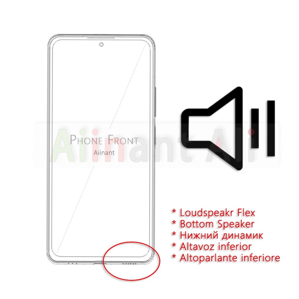 Zumbador de sonido inferior Original para altavoz Xiaomi Redmi Note 7 8 9 7A 8A 9A 8T 9S Pro Plus, Cable flexible de altavoz