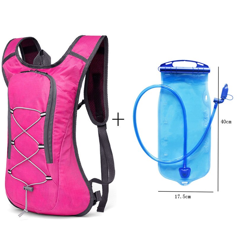 Outdoor Breathable Hydration Backpack,Ultralight Waterproof Climbing Camping Backpack,Unisex Bicycle Riding Rucksack: Pink water bag