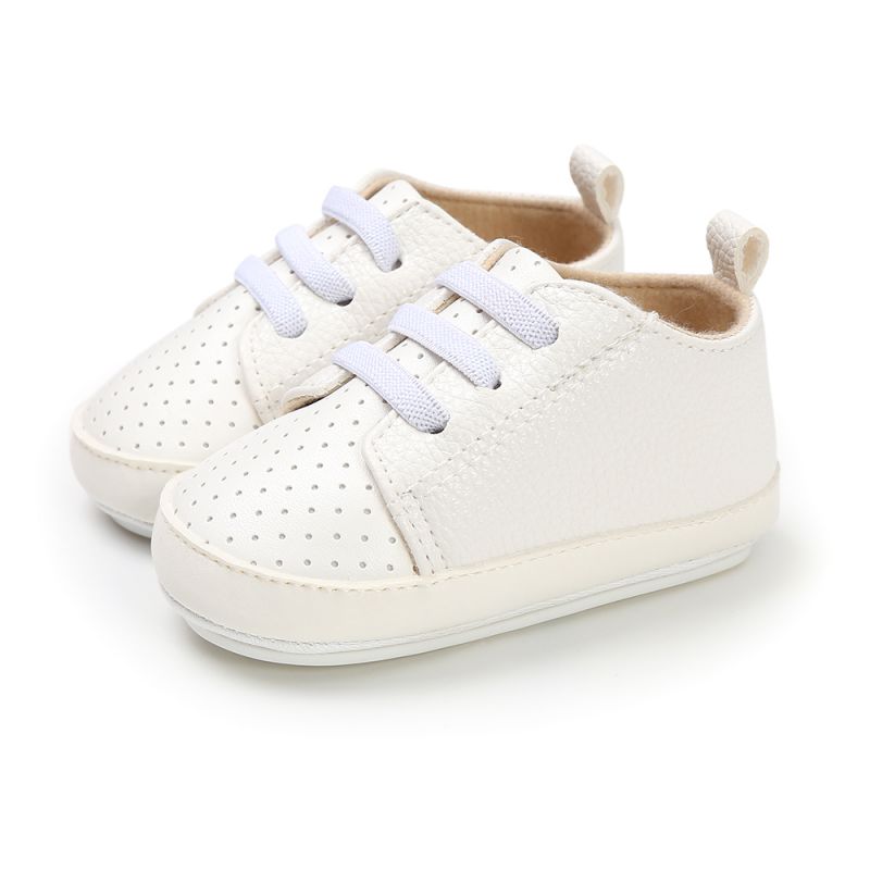 Zapatos informales de PU para bebé, zapatos para primeros pasos, de cuero Pu: Camello / 0-6 meses