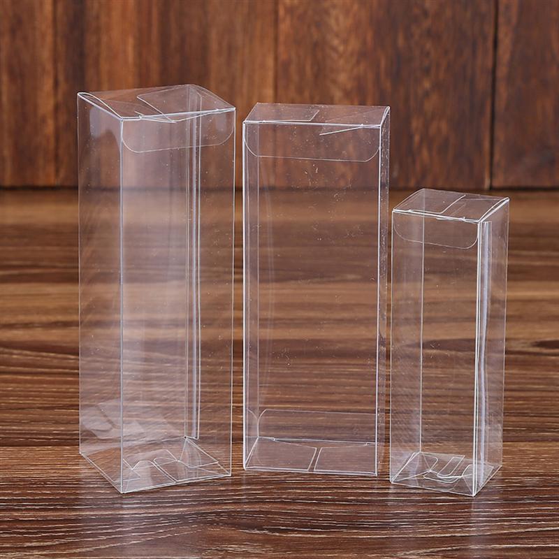 26 st pvc genomskinliga förpackningslådor plastorganisator mångsidiga förvaringslådor  (5 x 5 x 15cm)