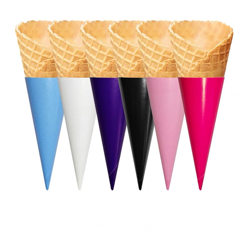 1000pcs Ice Cream Cone Holder Cover Paper Sleeve Cup for Wedding Birthday Party Supplies